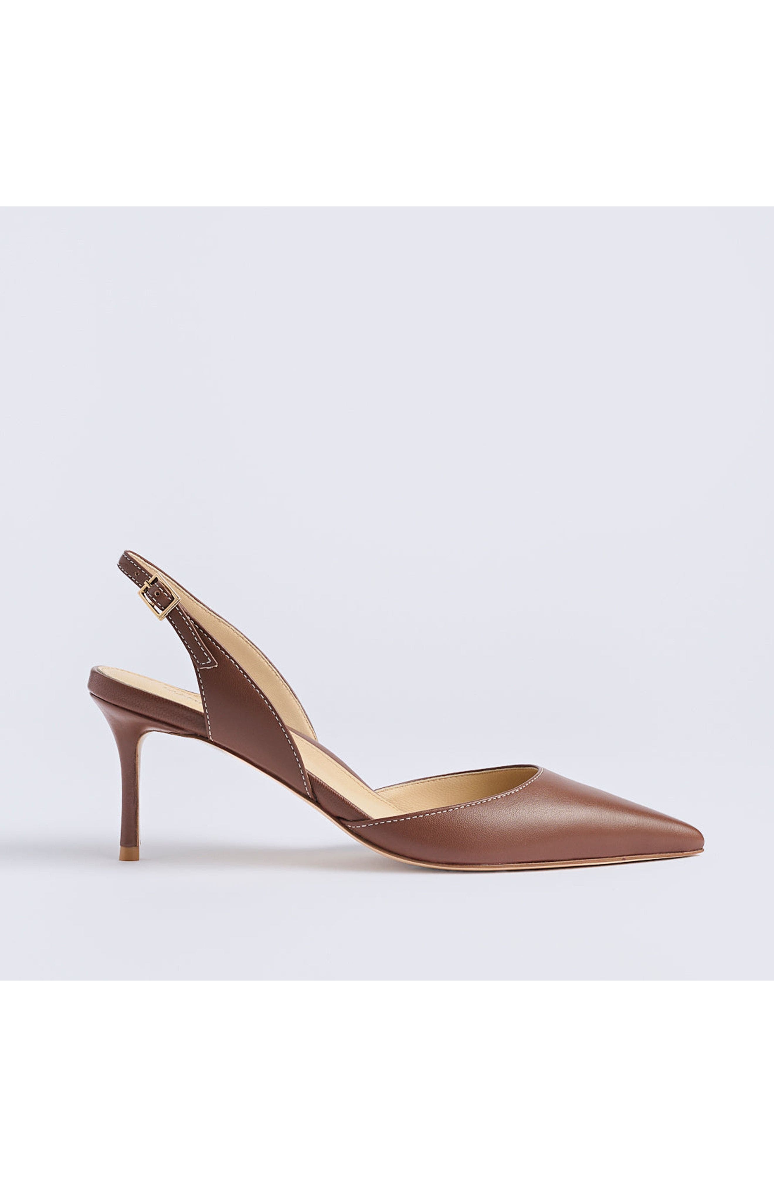 MARION PARKE Classic Slingback 70 Nappa, Main, color, Brown