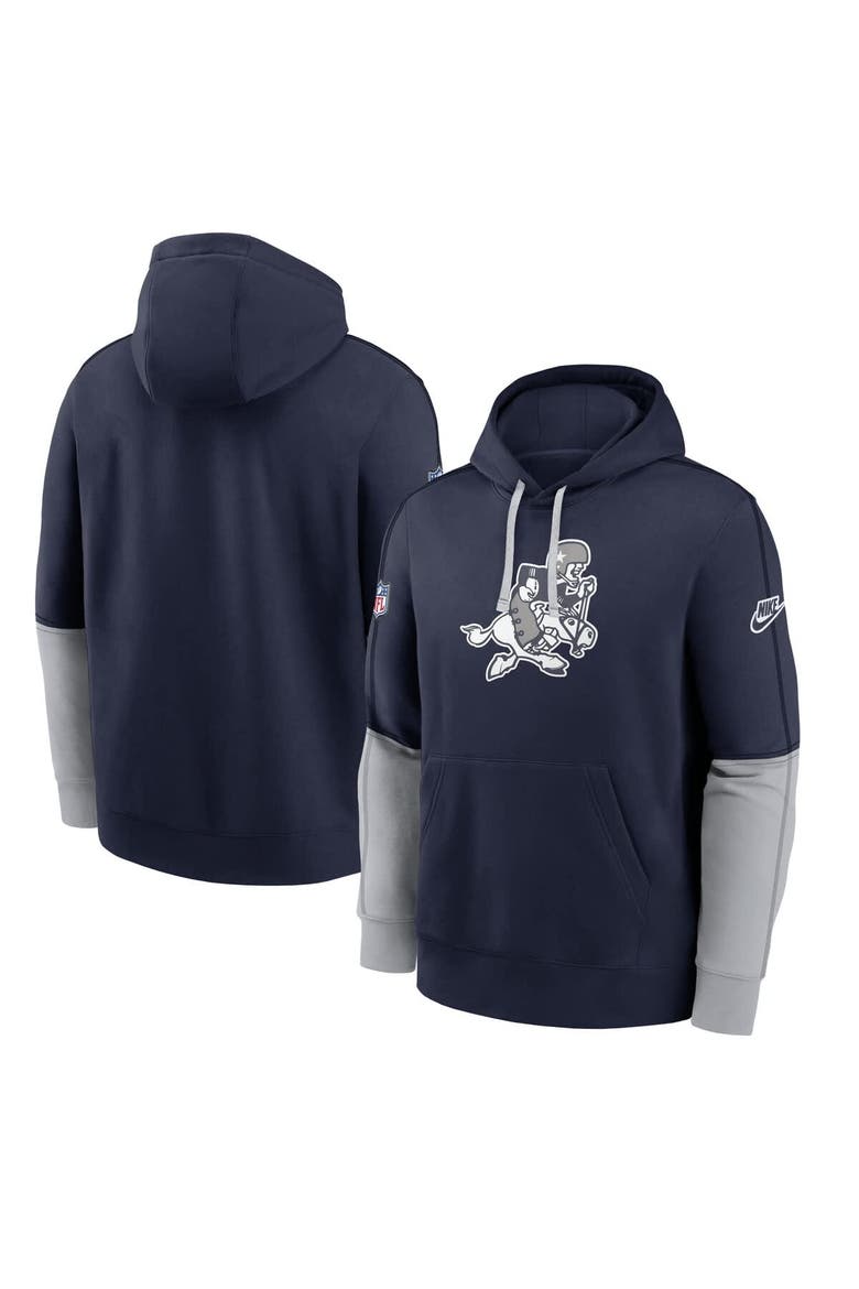 Men's Nike Navy Dallas Cowboys Sideline Club Pullover Hoodie, Main, color, Navy