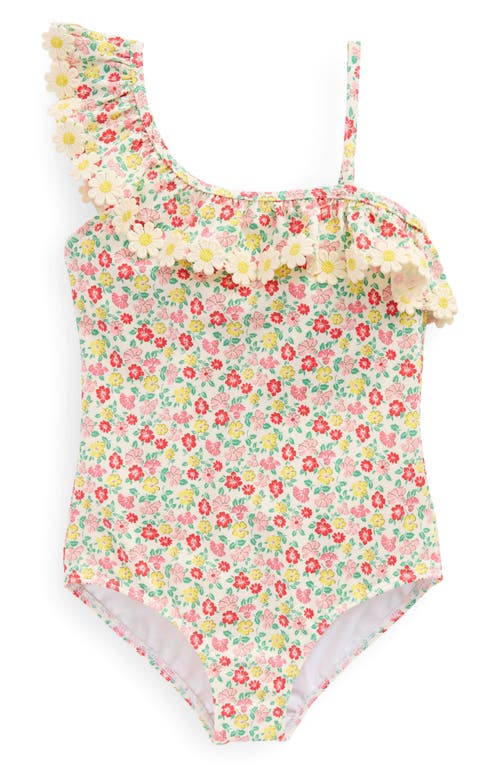 Mini Boden Kids' Lila One-shoulder One-piece Swimsuit