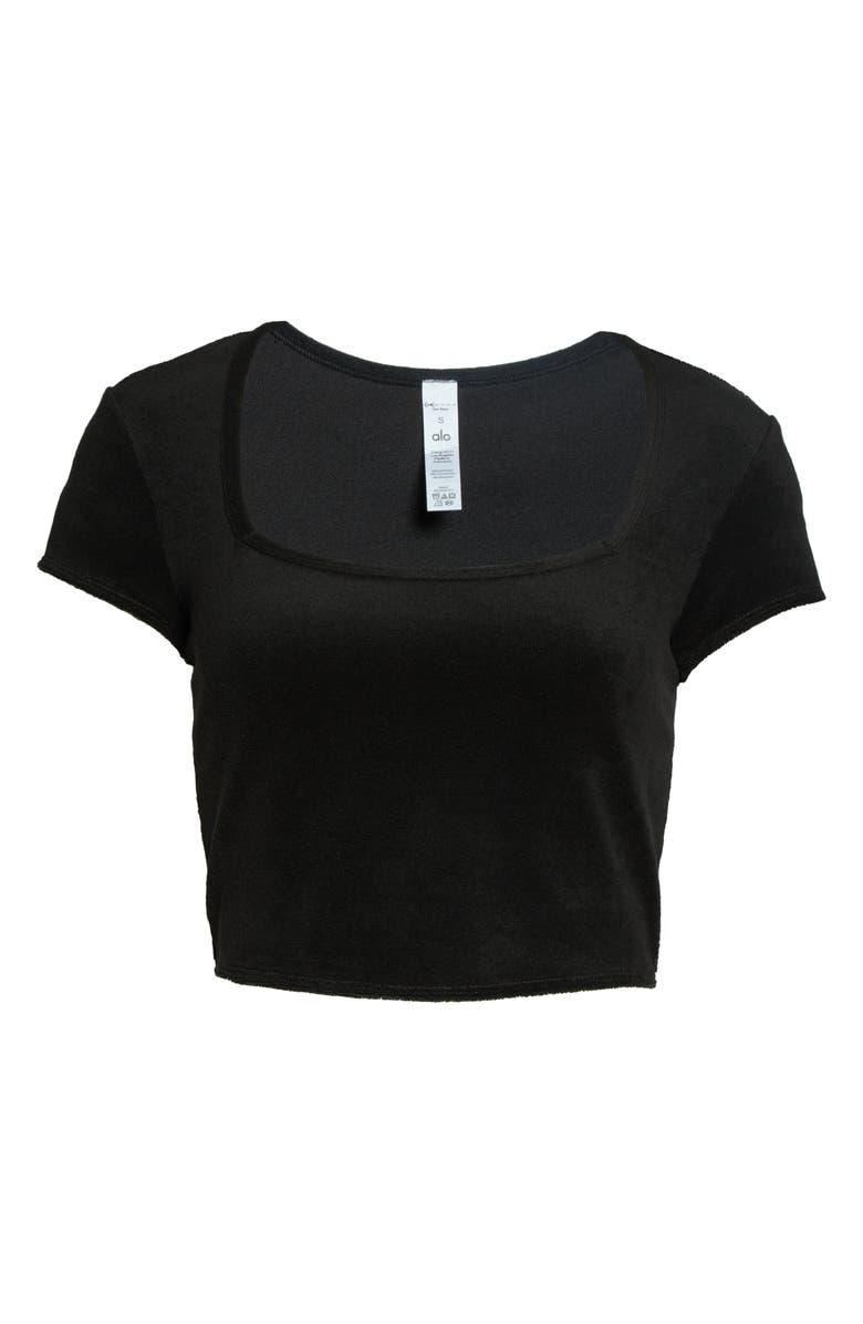 Alo Beachside Terry Cloth Crop Top, Alternate, color, 