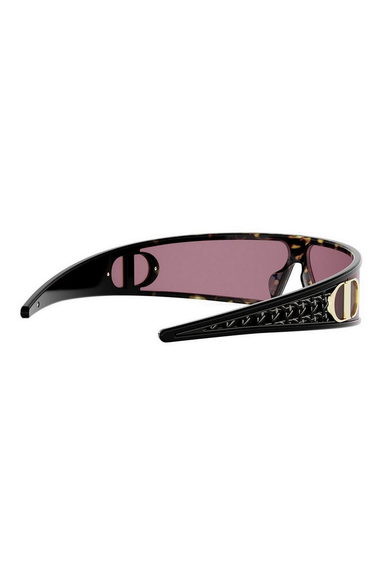 VeryDior M1U 91mm Mask Sunglasses, Alternate, color, DARK HAVANA / BORDEAUX
