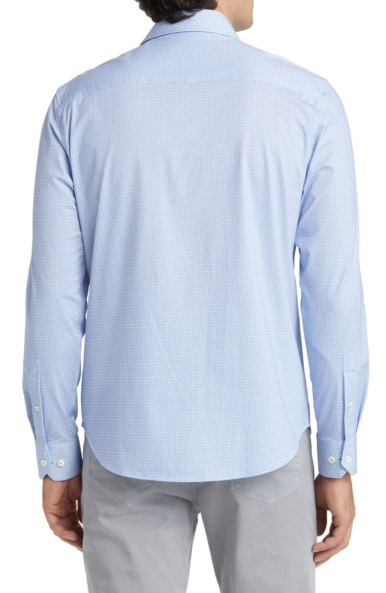 Bugatchi James OoohCotton<sup>®</sup> Geometric Print Button-Up Shirt, Alternate, color, 