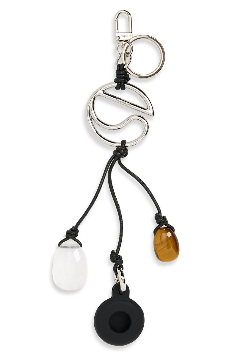 Coperni Stone Key Chain, Main, color, Black