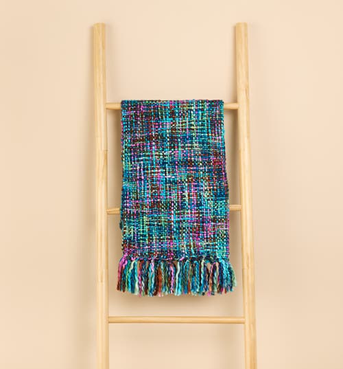 Feelgoodz Artisan Woven Stella 100% Recycled Acrylic Multi Colored Winter Scarf In Multi