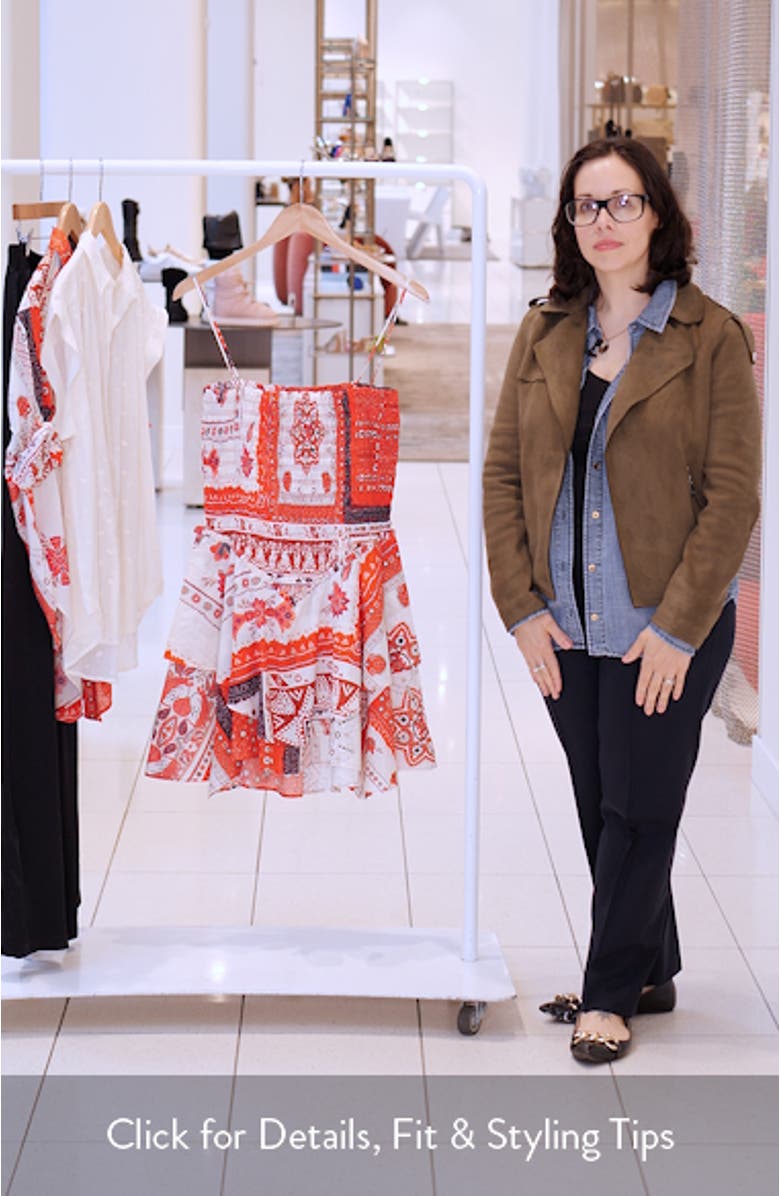 Anka Paisley Print Smocked Cotton Sundress, sales video thumbnail