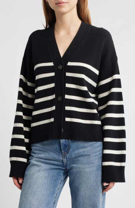 Rails Geneva Stripe Wool & Cashmere Blend Cardigan