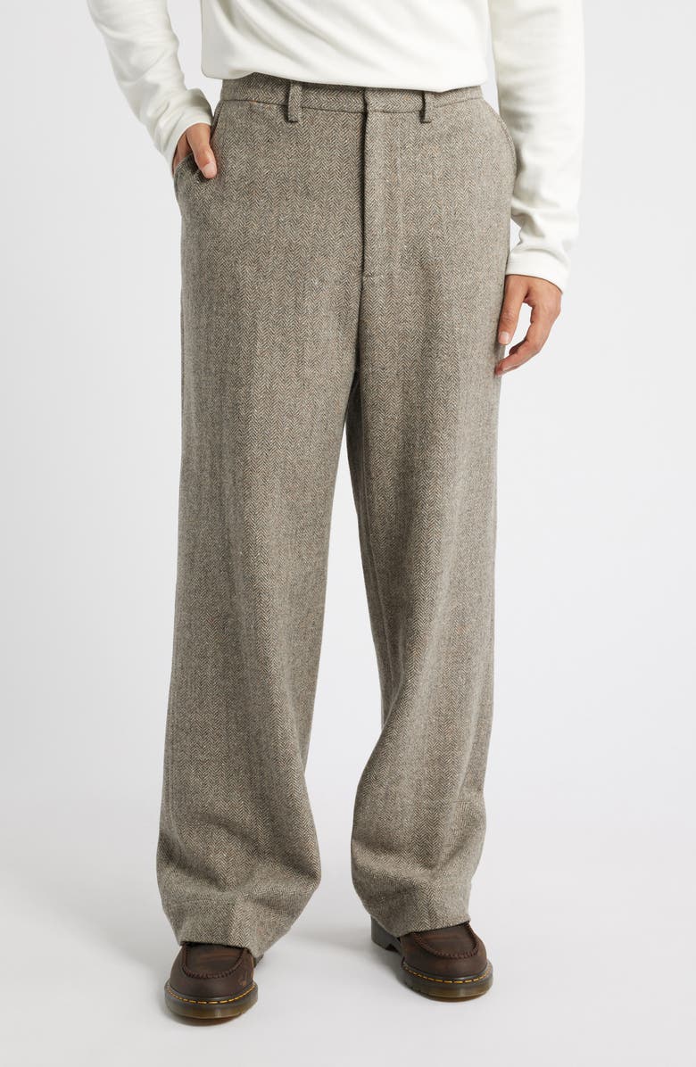 Elwood Herringbone Wool Blend Tweed Pants, Main, color,