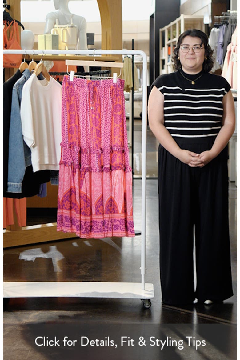 Samara Print Tiered Midi Skirt video