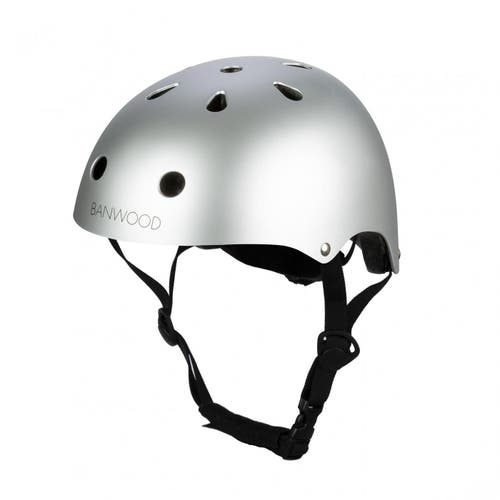 Banwood Helmet Black Helmet  Abs Kids Helmet In Silver