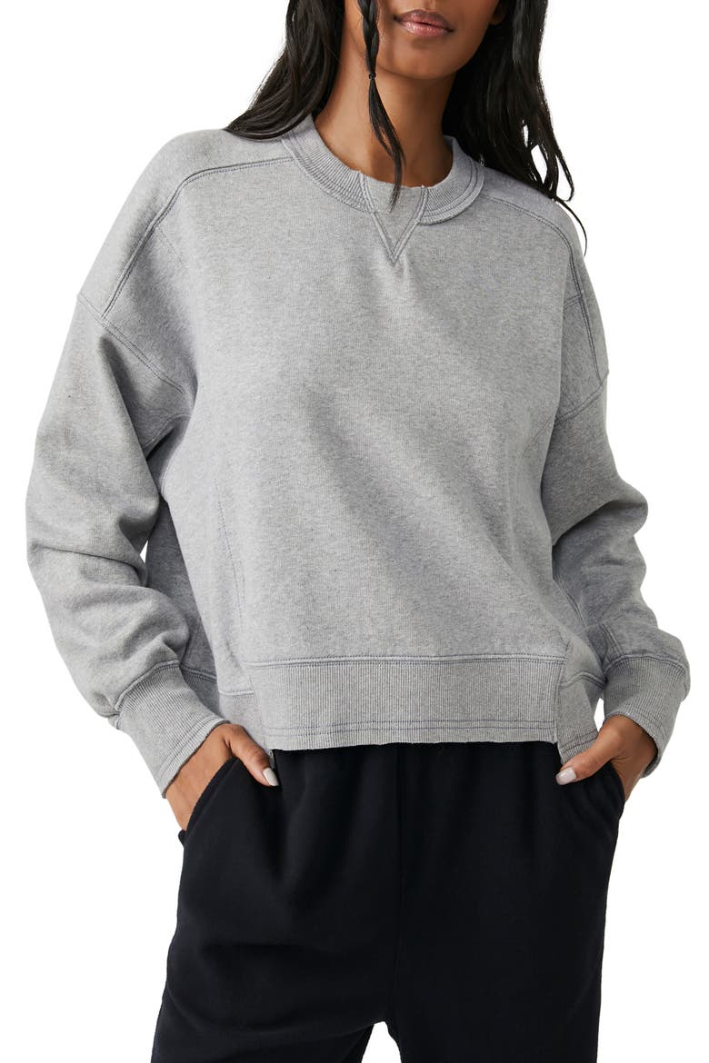 FP Movement Intercept Cotton Blend Sweatshirt, Main, color, HEATHER GREY