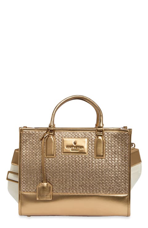 Chiswick Raffia Metallic Tote