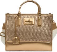 Kurt Geiger London Chiswick Raffia Metallic Tote