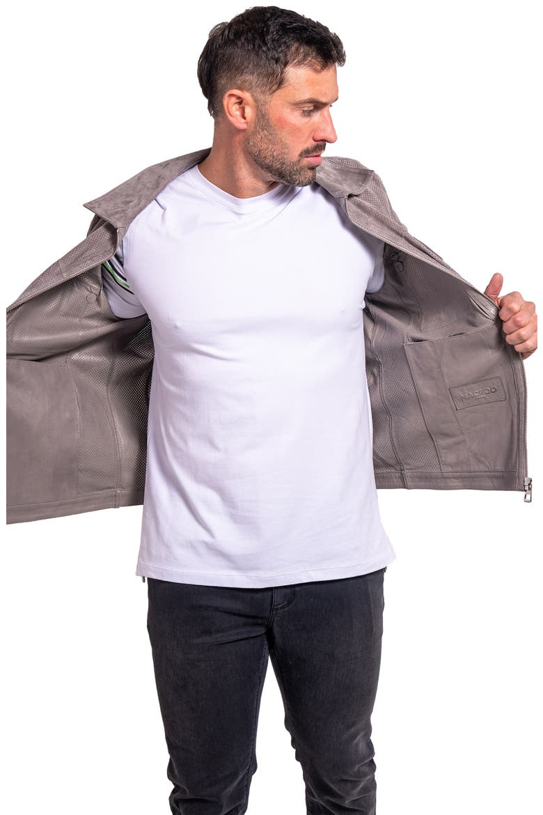 Ascension0017 Perforated Suede Jacket, Alternate, color, GREY