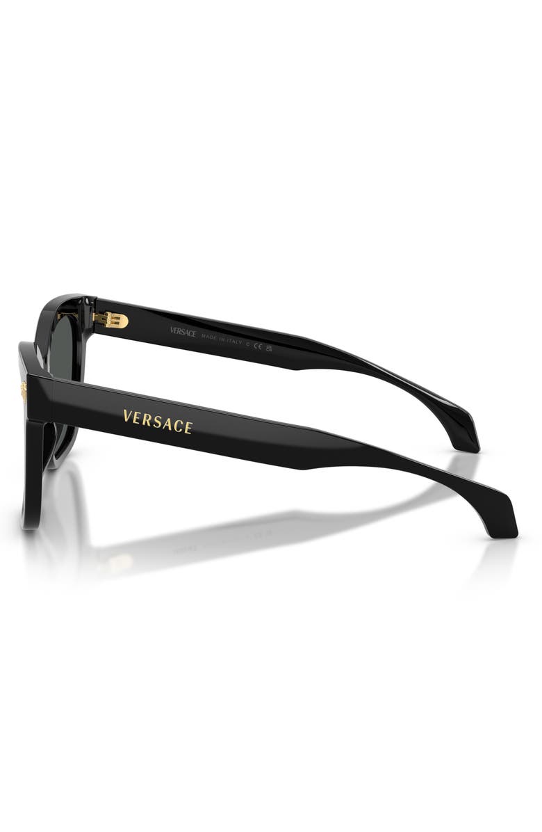 Versace 55mm Square Sunglasses, Alternate, color, Black / Dark Grey