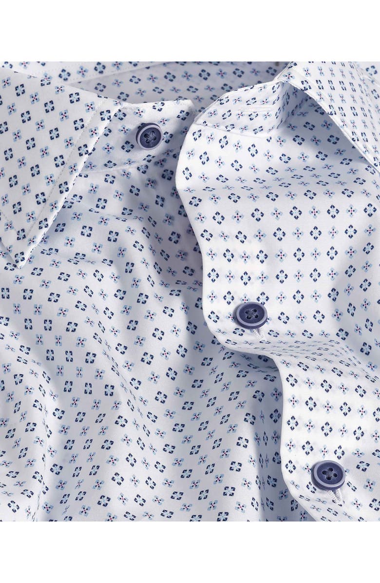 David Donahue Neat Print Sport Shirt, Alternate, color,