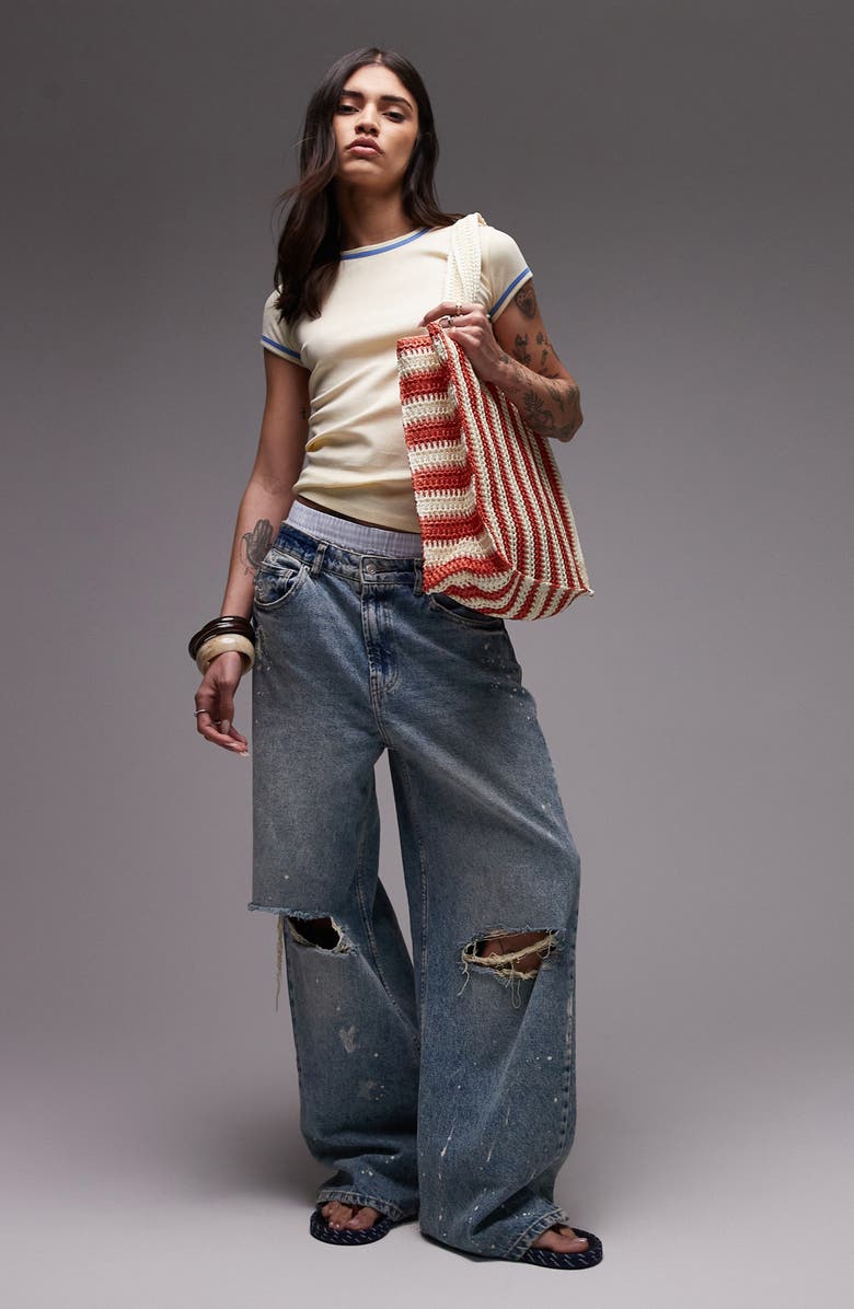 Topshop Contrast Everyday T-Shirt, Alternate, color, 