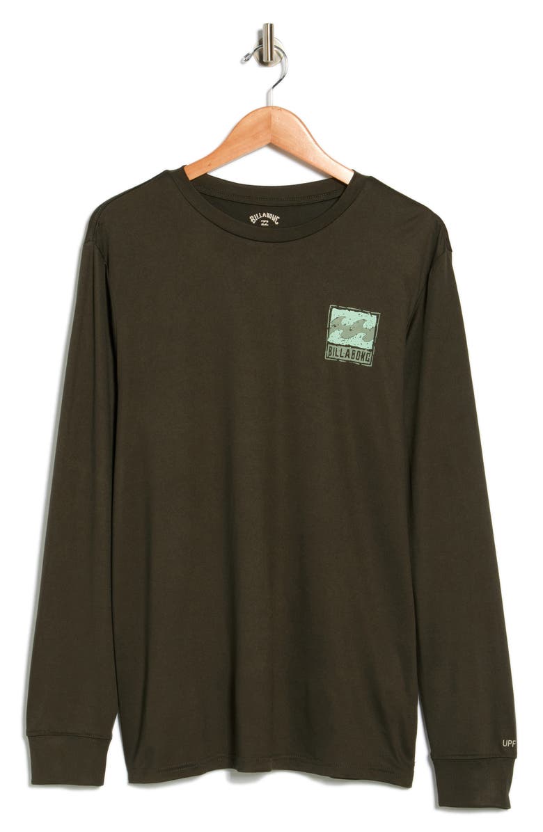 Billabong Coronado Crew Long Sleeve Rashguard, Main, color, Charcoal Heather