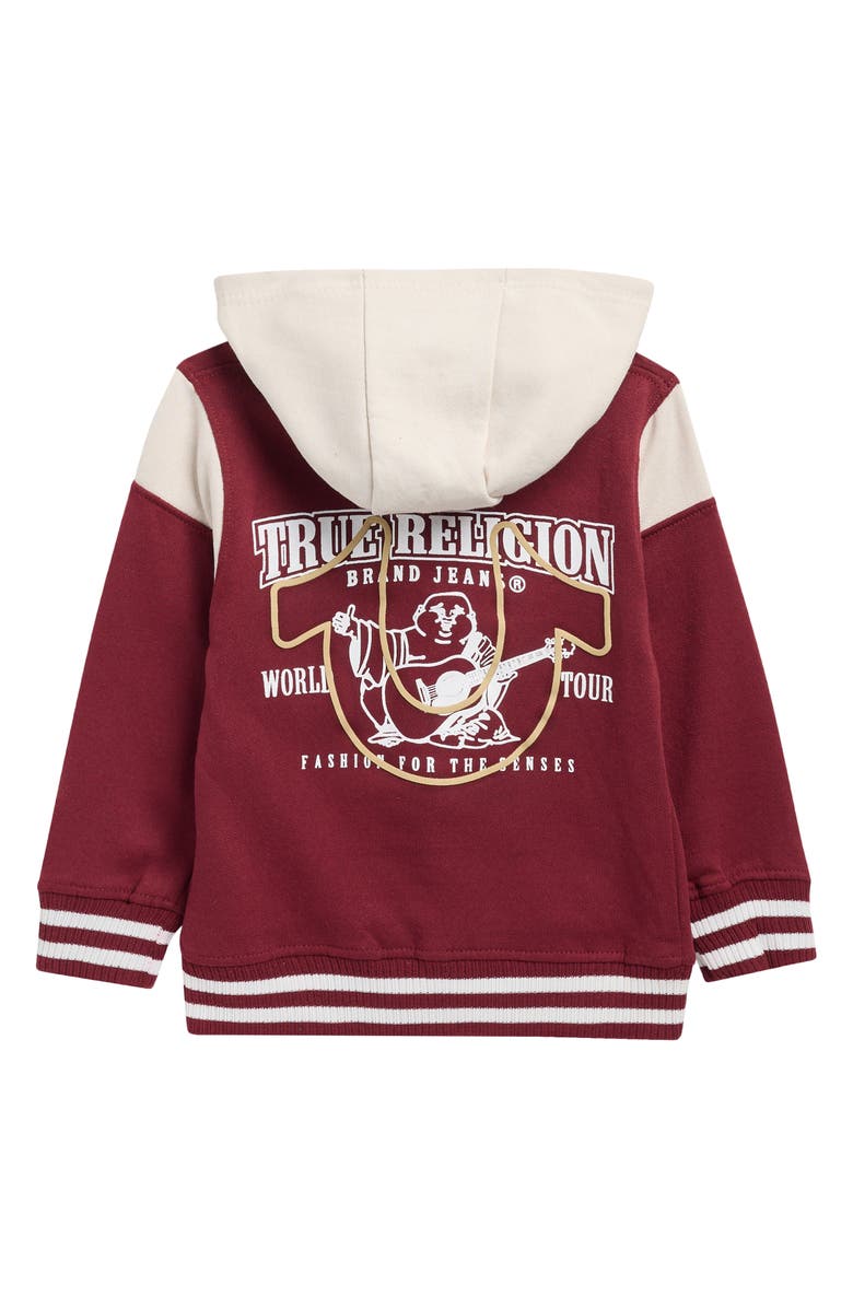 True Religion Kids' Fleece Zip Hoodie & Joggers Set, Alternate, color, Red