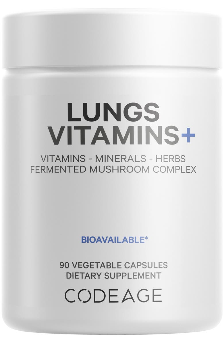 Codeage Lungs Vitamins - Multivitamins & Minerals Supplement, Main, color, White