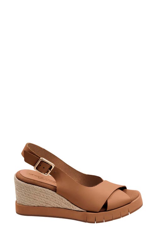 Andre Assous André Assous Foxa Sole Motion Slingback Wedge Sandal In Camel