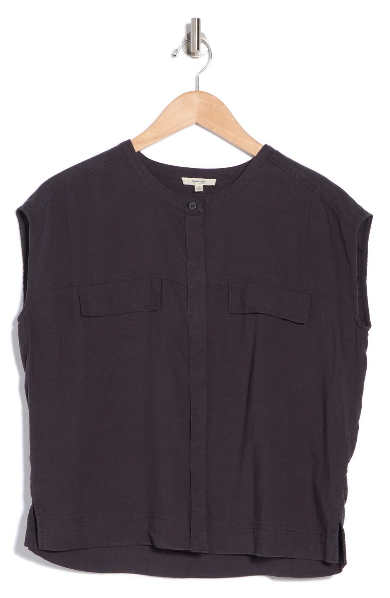 Splendid Kamryn Boxy Short Sleeve Button-Up Shirt, Alternate, color,