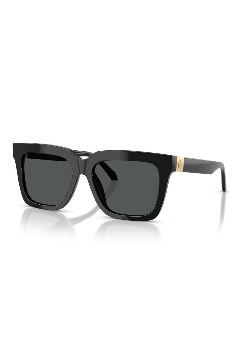 55mm Square Sunglasses, Alternate, color, BLACK / DARK GREY