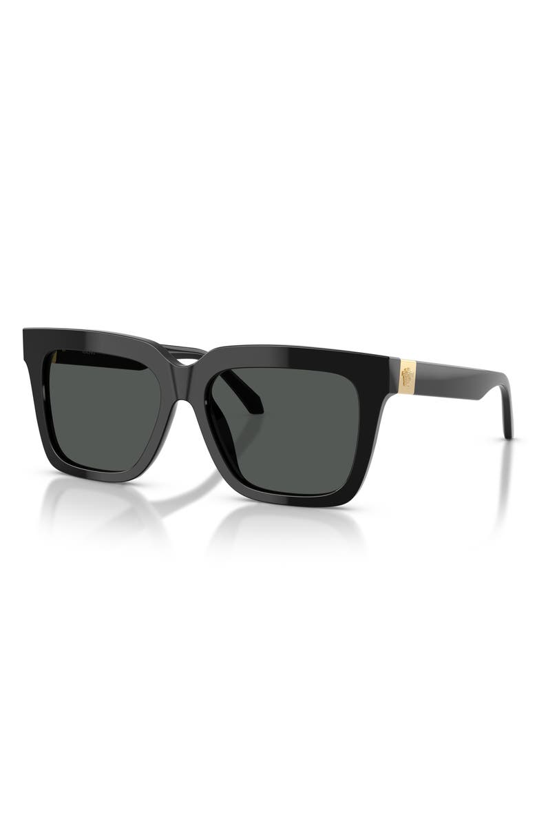 Versace 55mm Square Sunglasses, Alternate, color, Black / Dark Grey