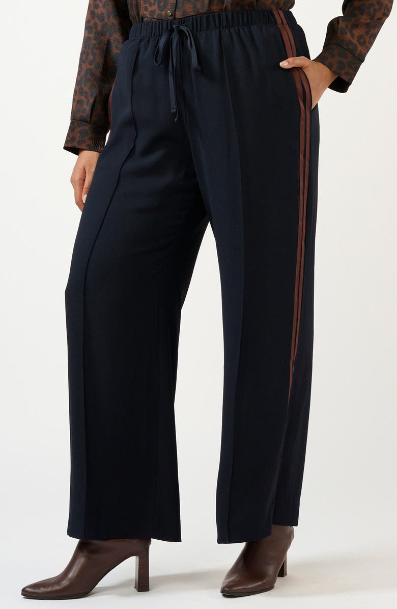Estelle Jesse Wide Leg Pants, Alternate, color, Navy/ Chocolate