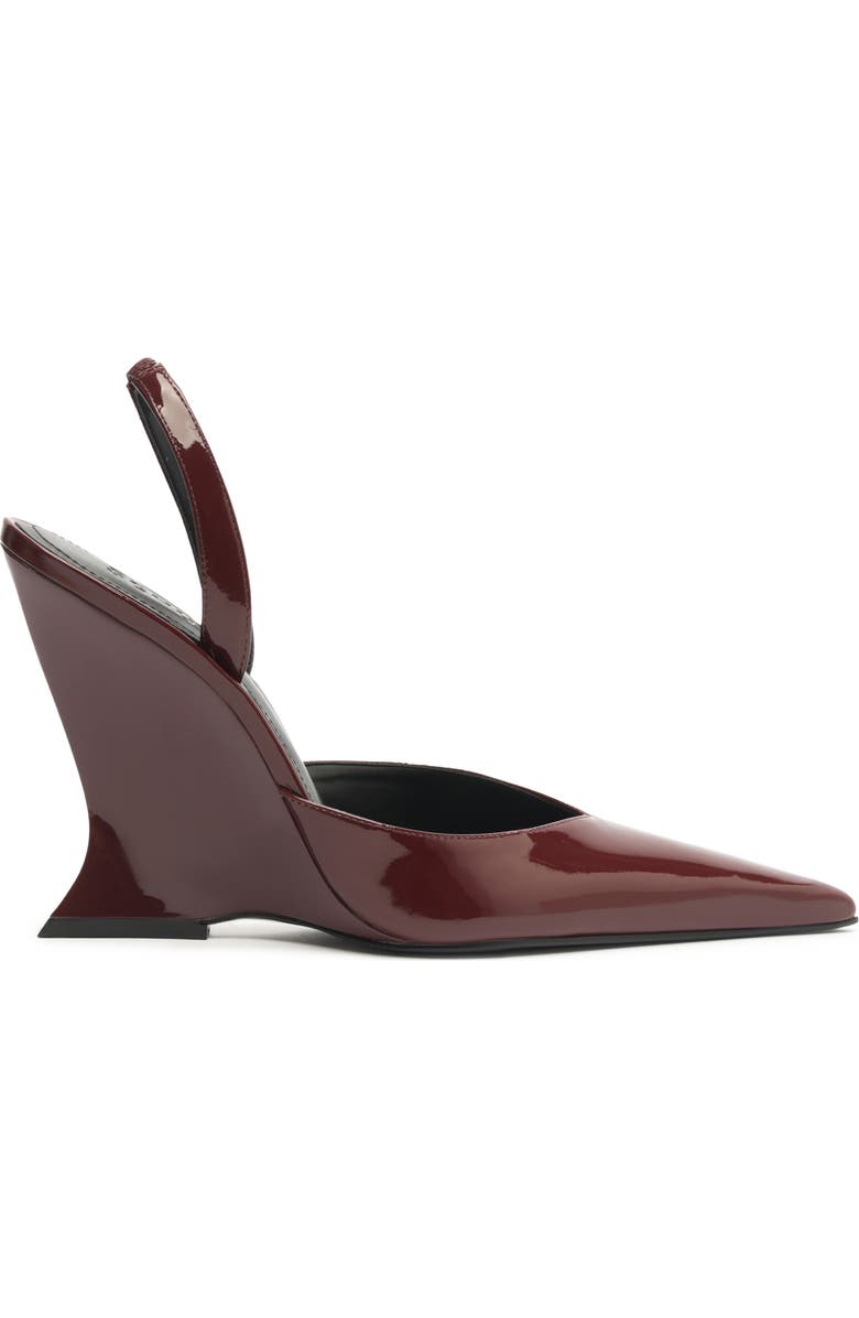 Schutz Siena Slingback Pointed Toe Wedge Pump, Alternate, color, Red