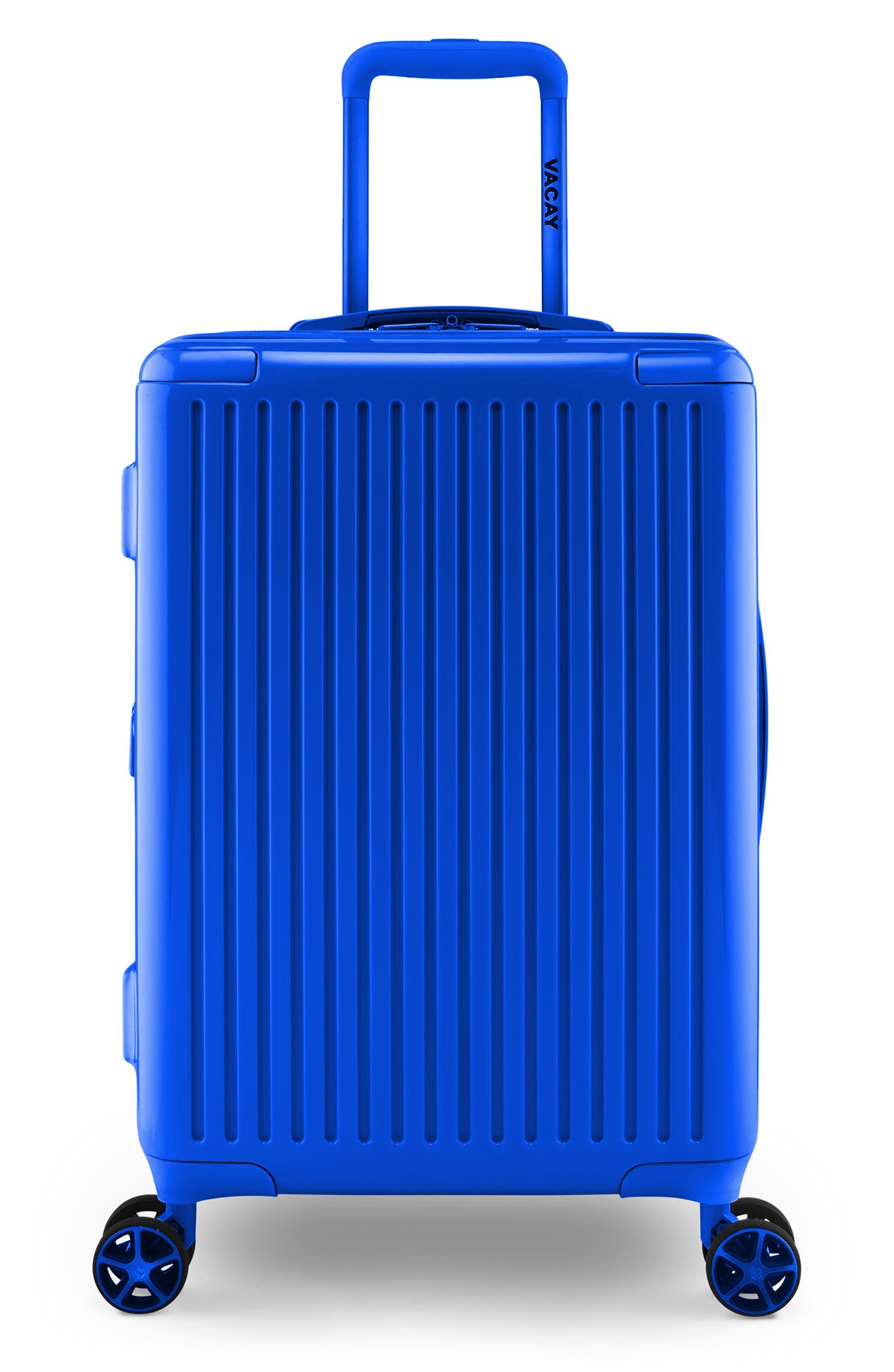 Vacay Radiant Elements Blues 22" Hardside Spinner Suitcase, Main, color, 