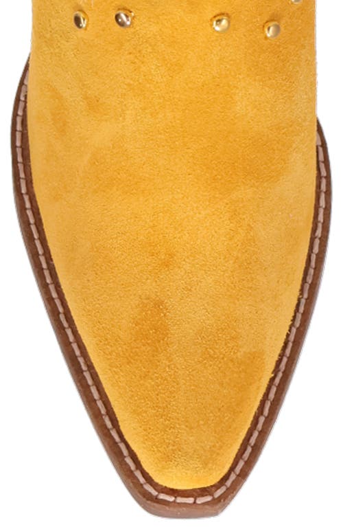 Dingo Rodeo Queen Genuine Calf Hair Western Boot In Yellow