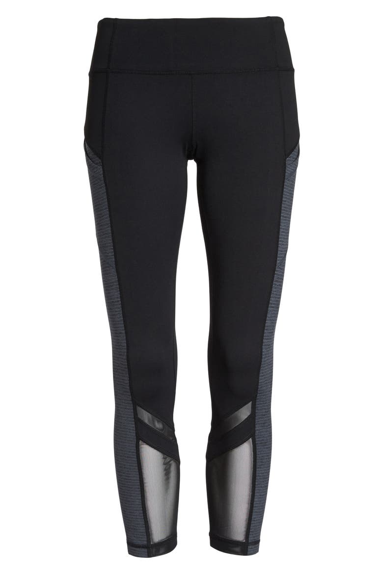 Block Midi Leggings, Alternate, color, BLACK