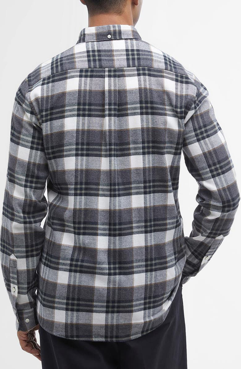 Barbour Fallbay Tailored Fit Flannel Button-Down Shirt, Alternate, color, 