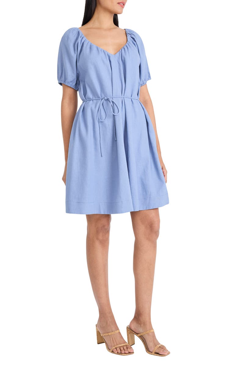 Maggy London Self Belt Trapeze Minidress, Alternate, color, Infinity