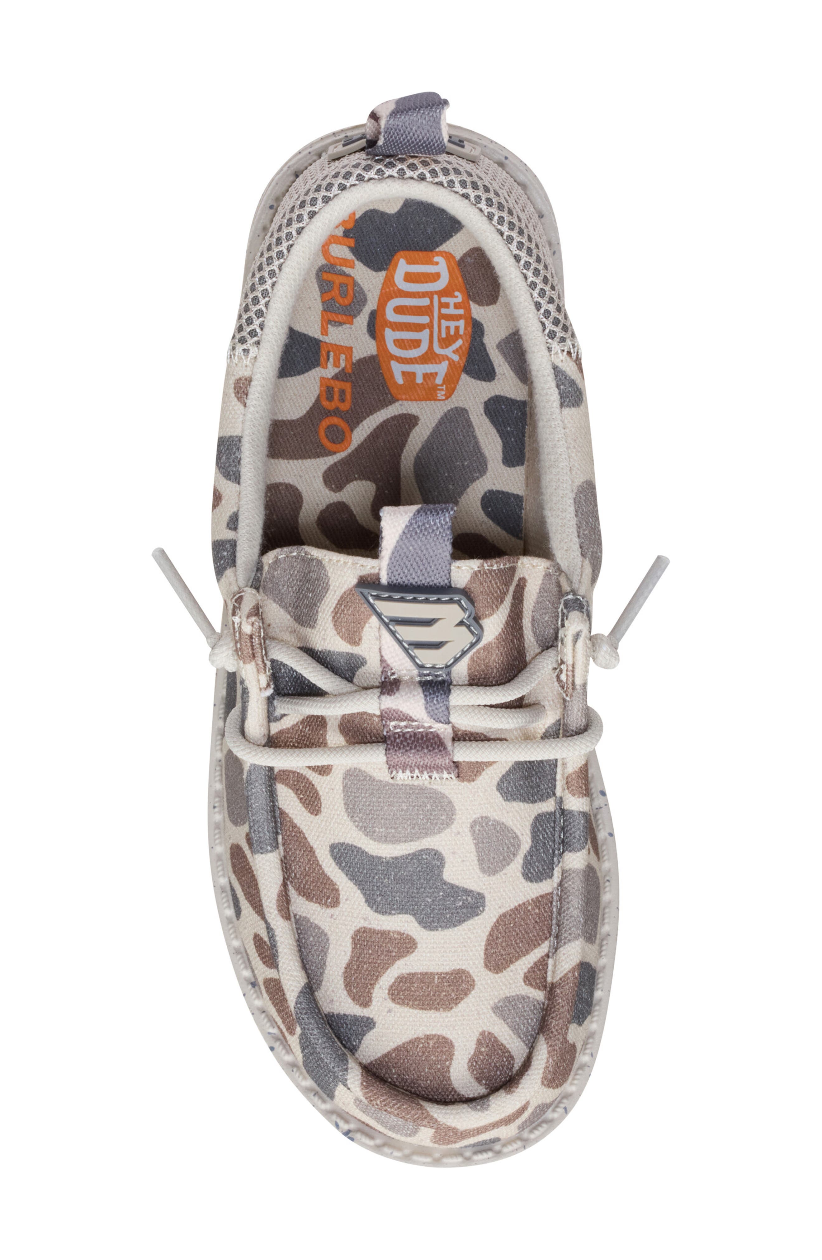Hey Dude Kids' Wally Funk Burlebo Slip-On, Alternate, color, Taupe/ Camo