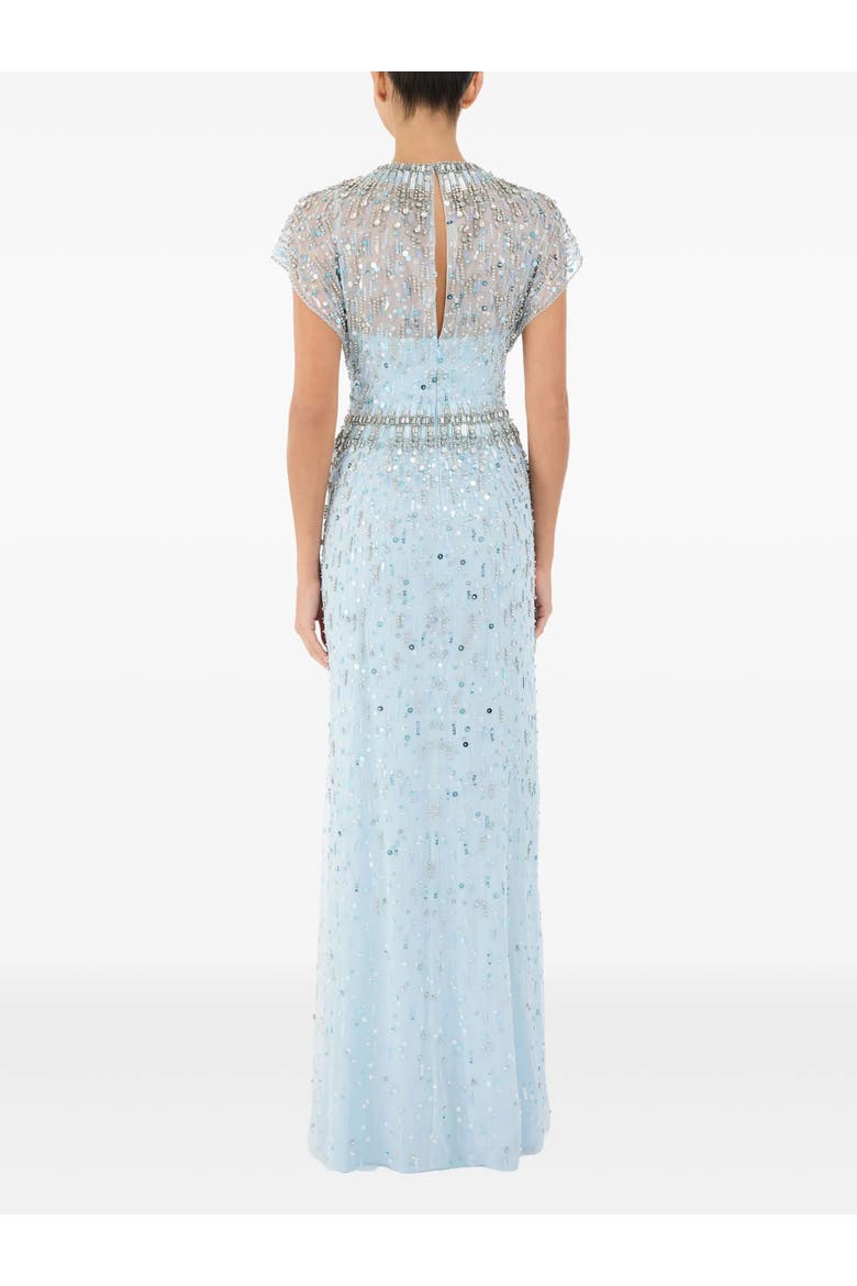 Lauretta Embellished Maxi Dress, Alternate, color, Winter Blue