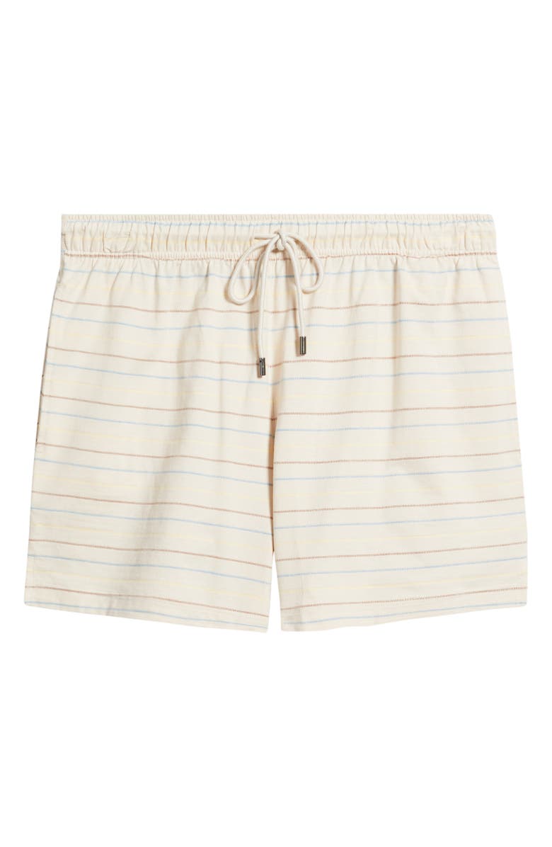 Daniel Buchler Washed Stripe Cotton Lounge Shorts, Alternate, color, Sand Stripe