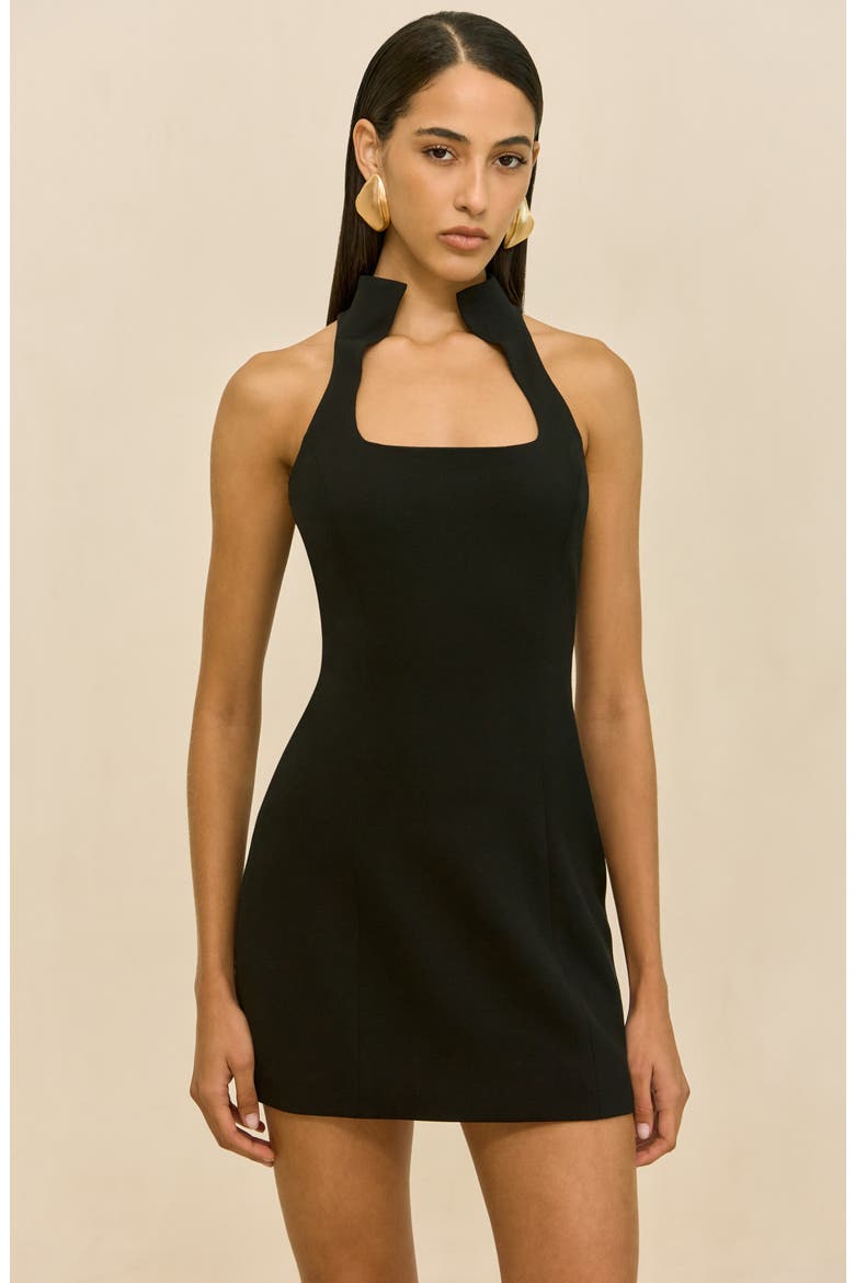 Akaia Minidress, Alternate, color, BLACK