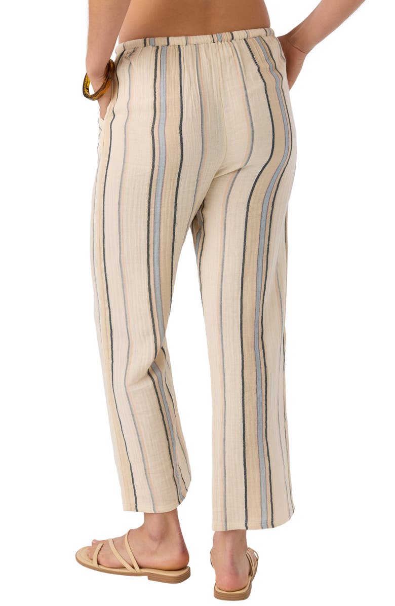 O'Neill Brenda Stripe Cotton Gauze Wide Leg Pants, Alternate, color, 