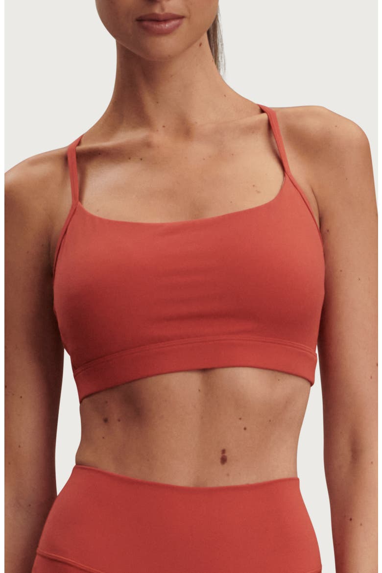 Always Cerys Racerback Sports Bra, Main, color, BAKED APPLE