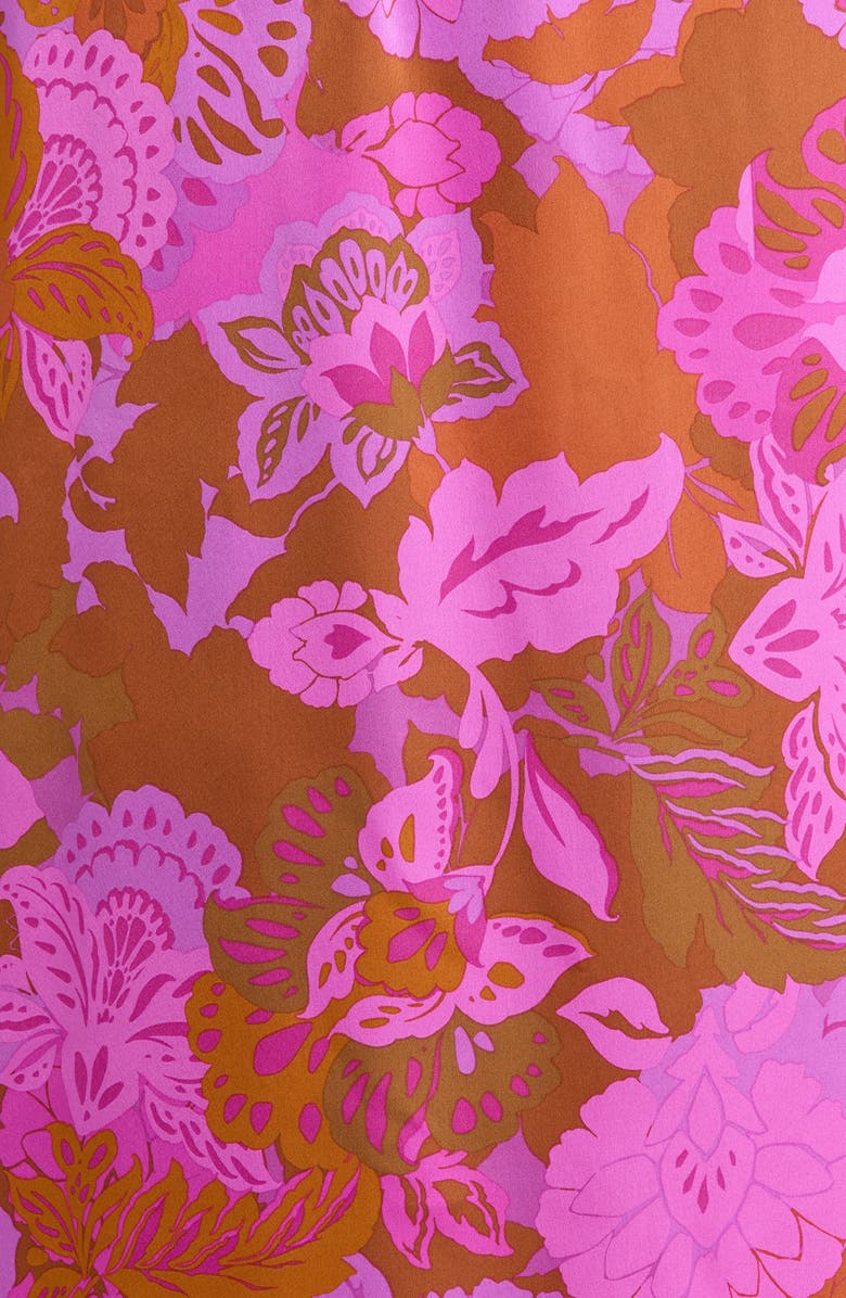 SUGARLIPS Lorian Floral Print One-Shoulder Maxi Dress, Alternate, color, Rust-Magenta