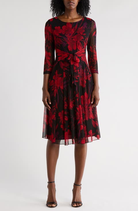 Waist Tie Mesh Dress