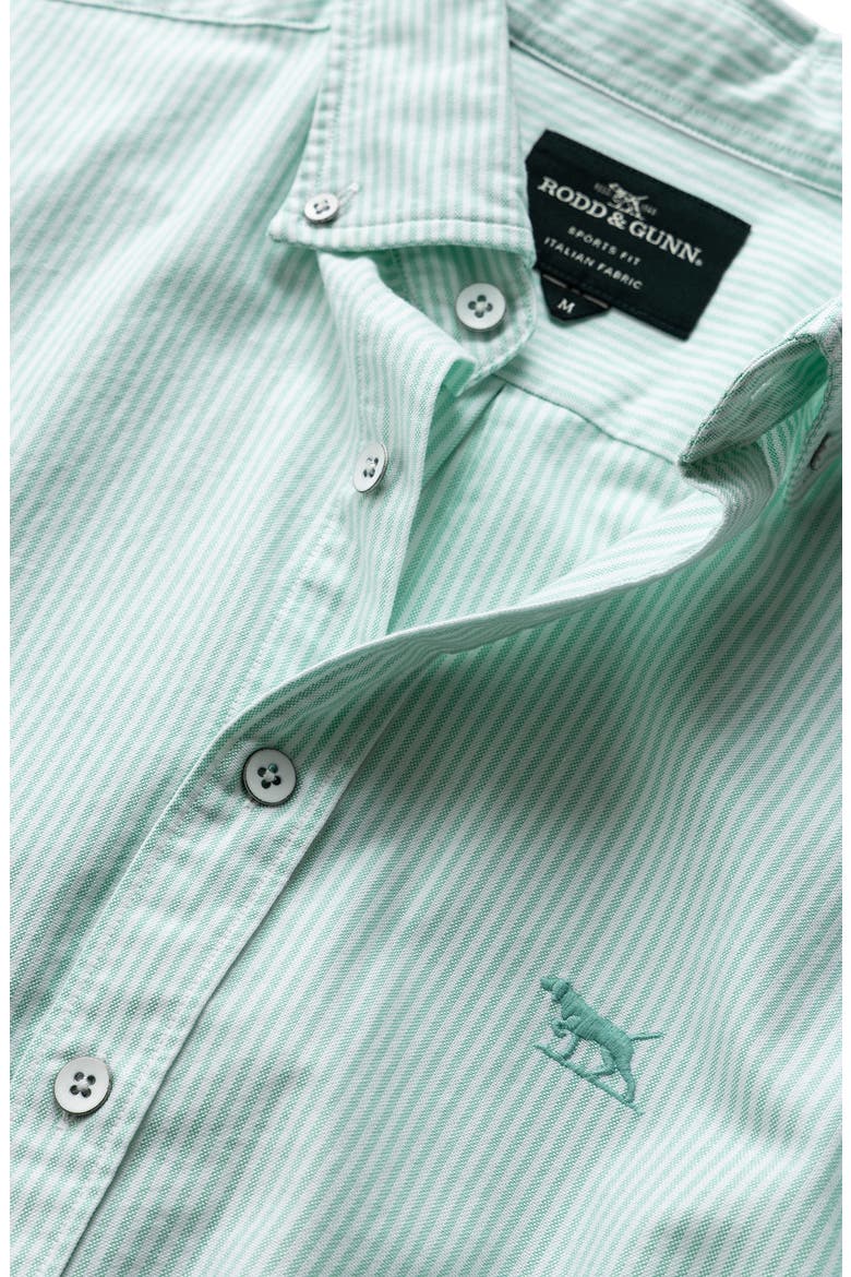 Oxford Lakeside Stripe Sports Fit Shirt, Alternate, color, SPEARMINT