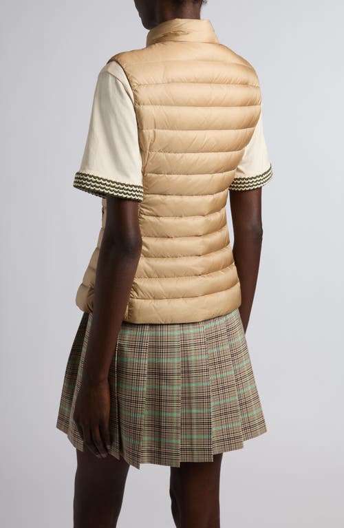 Moncler Igens Water Repellent Down Puffer Vest In Brown