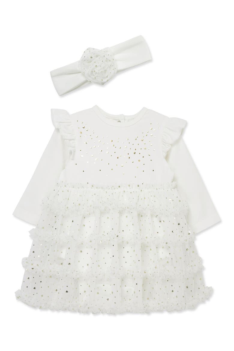 Kids' Star Shine Tutu Bodysuit Dress & Headband Set, Main, color, IVORY
