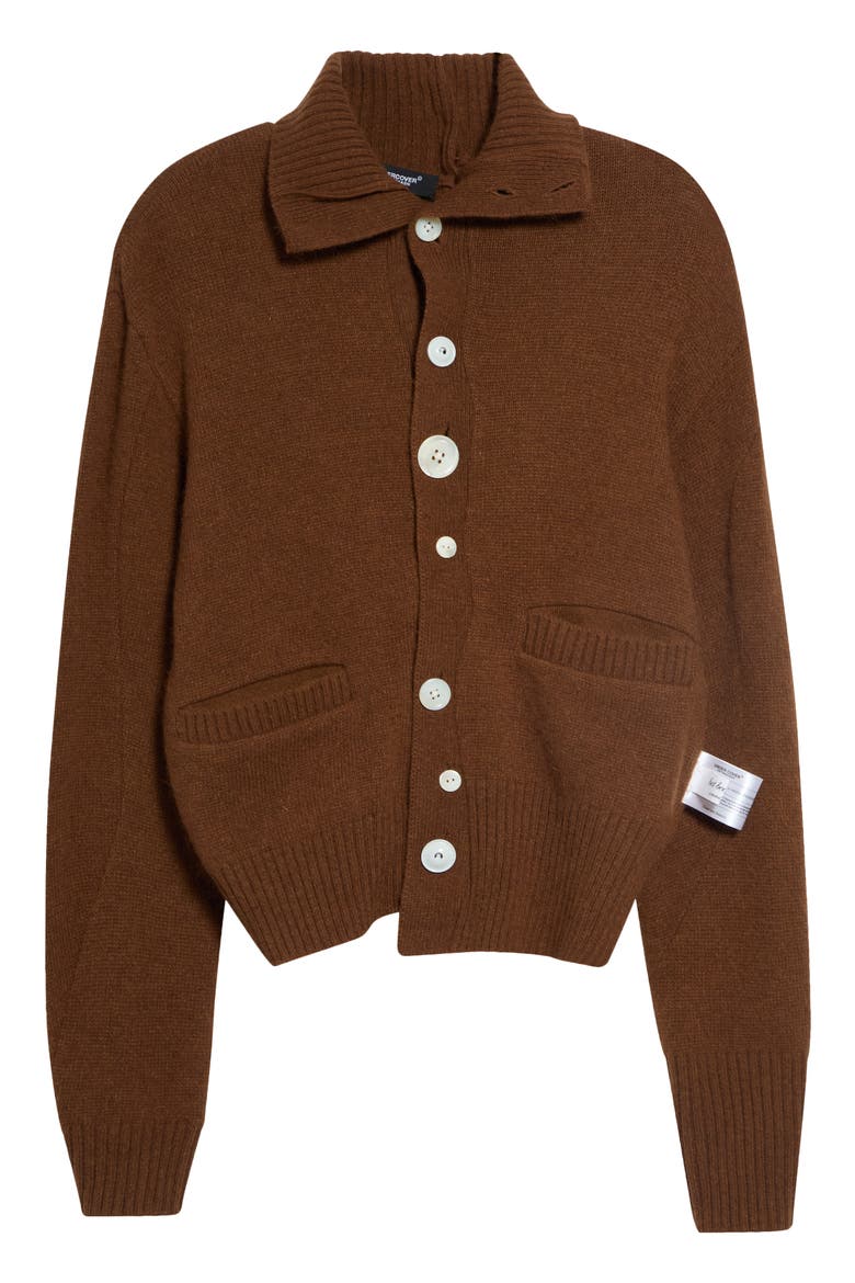 Wool Blend Cardigan, Alternate, color, BROWN