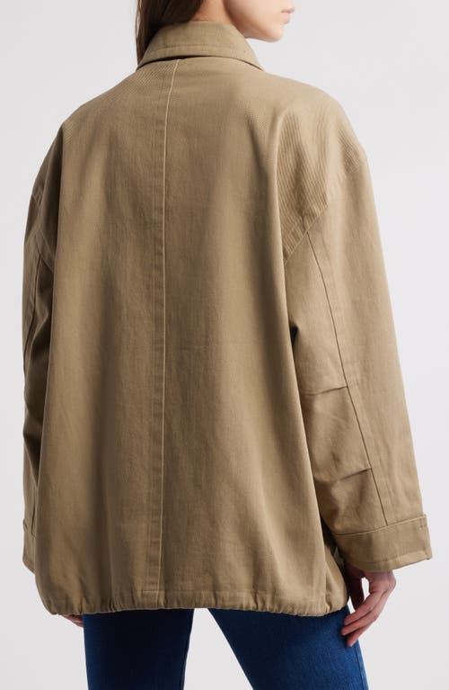 Pixie Market Contrast Corduroy Cotton Jacket In Khaki