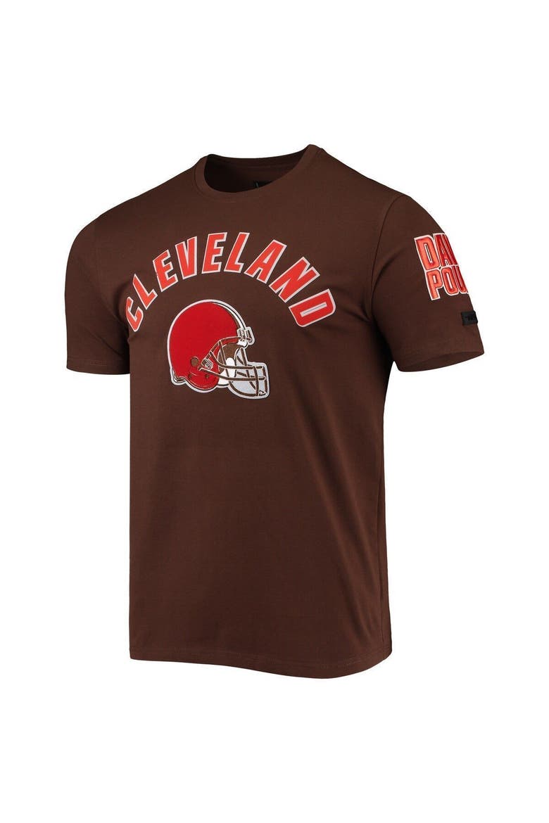 Men's Pro Standard Brown Cleveland Browns Team Classic Bristle Slim-Fit T-Shirt, Alternate, color, Brown