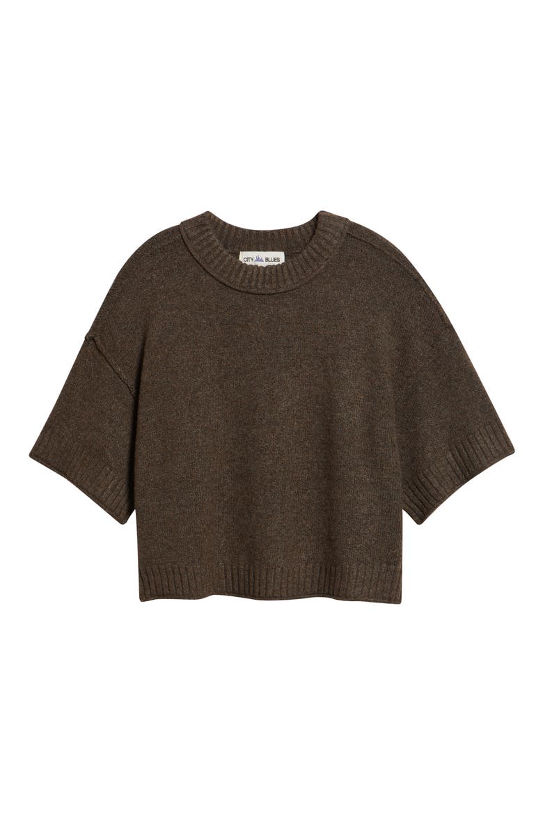 Broome Crop Short Sleeve Sweater, Alternate, color, EARTH