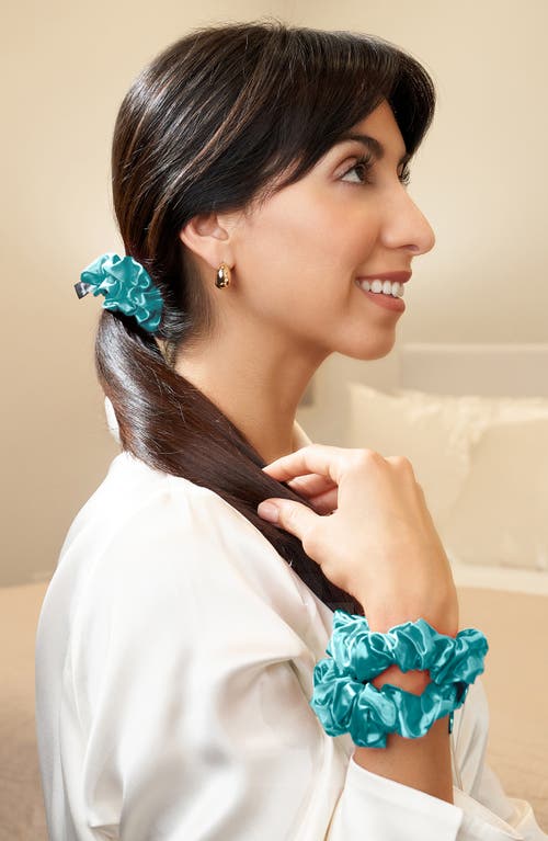 Blissy 3-pack Silk Scrunchies In Mint